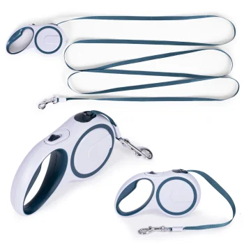 Petsi Retractable Leash for Dogs and Cats, 3m, up to 15kg, White