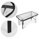 Multigarden SC-094-120 Garden Table 120x70 cm, Tempered Glass, Black