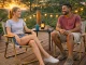 Folding Camping Chair for Patio and Balcony Sturdy, Beige
