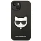 Karl Lagerfeld Saffiano Choupette Head Patch Case for iPhone 14 Plus / 15 Plus, Black