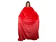 Red Fleece Blanket with Sleeves 140x200 cm
