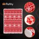 Ruhhy Christmas Blanket 130x170 cm, White/Red