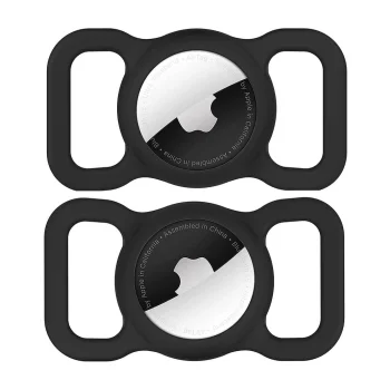 Wozinsky WEA-01 Silicone Case for Apple AirTag Dog or Cat Collar, Black