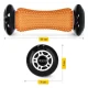 4Fizjo Spike Roller Massage Roller with Spikes, 17 cm, Orange/Black