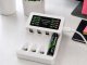 Maxday AA / AAA Battery Charger with LED Indicator + 4x AA Batteries, USB-C, White