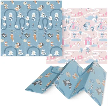 4Fizjo Educational Baby Play Mat Kingdom and Space, 200x180 cm