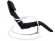 Modernhome Rocking Chair with Adjustable Footrest, Black/White