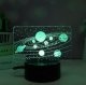 3D LED Night Light Solar System ZD98B, RGB