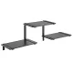 Maclean MC-974 3-Level Modular Wall Shelves, Black