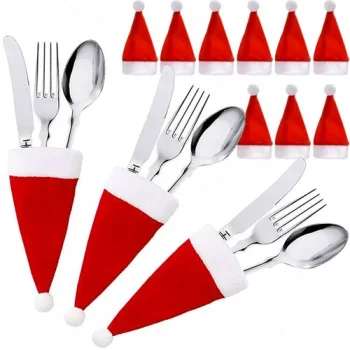 Ruhhy Christmas Santa Hat Cutlery Holders (12 pcs)