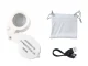 Jewelers Loupe 40x Magnification Folding Pocket Magnifier 25mm 9 LED, White Silver