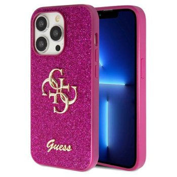 Apple iPhone 15 Pro 6.1'' Glitter Script Big 4G Case Cover, Purple