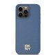 DKNY iPhone 15 Pro Max Case Leather Monogram Pattern MagSafe, Blue