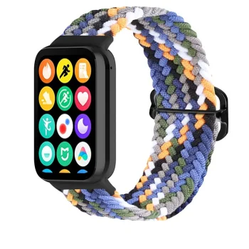 Telcon Braided Strap for Mi Band 8 Pro / M8 Pro, Denim / Multicolour