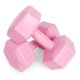 Hex Dumbbell Set 2x5 kg Hand Weights for Fitness ModernHome, Pink