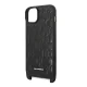 Apple iPhone 14 Plus 6.7\'\' Karl Lagerfeld Monogram Plaque Logo Strap Case Cover (KLHCP14MSTMK), Black