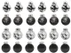 Christmas Tree Baubles 6 cm, Set of 24, Black