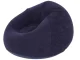 Inflatable Velour Pouf Chair, Navy Blue
