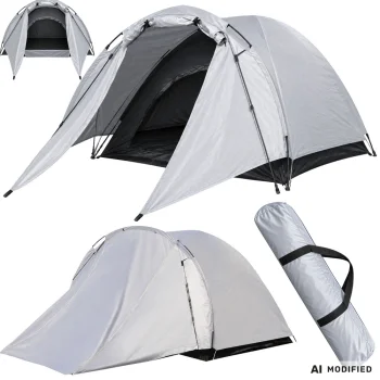 3-Person Tourist Camping Tent with Vestibule and Carry Bag