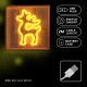 LED Neon Reindeer Light on Wood Base Forever Light FLNW01, Warm White