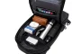 One-Strap Sling Backpack with Combination Lock and USB Port, Black