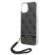 Guess 4G Print Strap vāciņš iPhone 14 Plus, melns