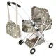 Doll Pram, Gondola with Star Pattern and Bag