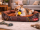 Plush Sofa Dog Bed for Medium Dogs, Comfortable and Fluffy Pet Lounger Couch