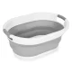 Foldable Laundry Basket & Wash Tub ModernHome 20 L, white-grey