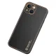 Dux Ducis Yolo iPhone 14 Plus Case, Faux Leather Cover, Black