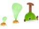 Balloon Launcher & Powered Car Toy Set Aerodynamic Cars Racers Party Supplies with Manual Balloon Pump, Fish