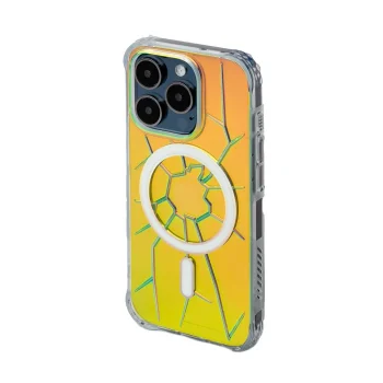 Kingxbar iPhone 15 Pro Max Case Crack Series MagSafe, Holographic