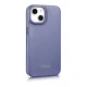 iCarer Leather Folio Case for iPhone 14 Plus MagSafe Magnetic Flip, Light Purple (WMI14220715-LP)