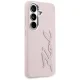 Karl Lagerfeld Grained Signature Case for Samsung Galaxy S26, Pink