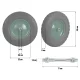 Humberg 4884 Tubeless Wheelbarrow Wheel 4.00-8, Black/Green