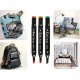 A set of Double-sided Felt-tip Pens / Sketch Markers, 120 colors