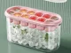 Silicone Ice Cube Tray with Container and Lid, 12 Cubes, Pink
