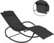 Zero Gravity Rocking Sun Lounger with Organizer, Black