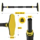 4Fizjo ULTRA Adjustable Doorway Pull-Up Bar 66-100 cm, Black/Yellow