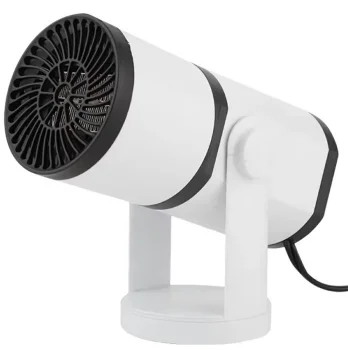 12V Portable Electric Car Heater Fan 150W Defroster, white