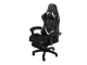 Gaming and Office Chair with Retractable Footrest, Black