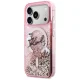 Karl Lagerfeld Liquid Glitter Karl Script Logo MagSafe Phone Case Cover iPhone 17 Pro Max - Pink