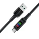 Acefast C7-04 USB-A to USB-C Cable with Display 60W 1.2m Black