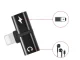 Lightning 2-in-1 Adapter and Splitter for iPad / iPhone, Black