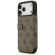Guess Book 4G Metal Logo Wallet Case for iPhone 18 Pro Max / 17 Pro Max - Brown