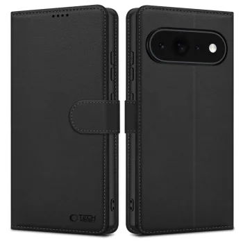 Atverčiamasis dėklas Tech-Protect Wallet, skirtas Google Pixel 11 Pro XL, Matte Black
