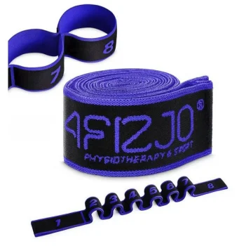 4Fizjo 415 Gymnastic Stretching Resistance Band 90 cm, Black/Purple