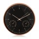 Centrumelektroniki Wall Clock with Thermometer and Hygrometer, 30 cm, Gold