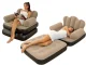 2-in-1 Inflatable Sofa Chair with Pump, Brown