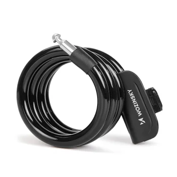Wozinsky WPB-01R Portable Bike Lock with Anti-Theft Cable and 2 Keys Electric Bikes and Motorcycles - Black